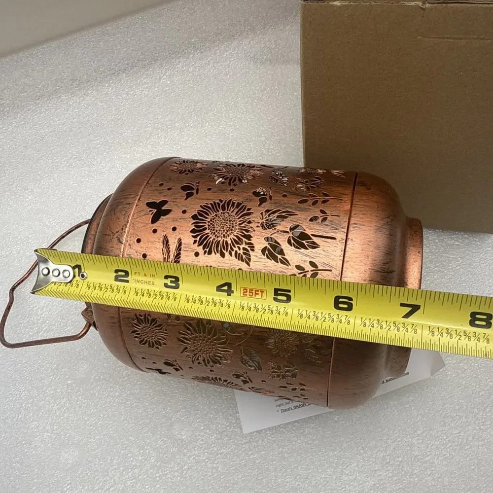 Solar Lanterns Outdoor Hanging Lantern Lights, Dragonfly Hollowed-Out Metal Deco